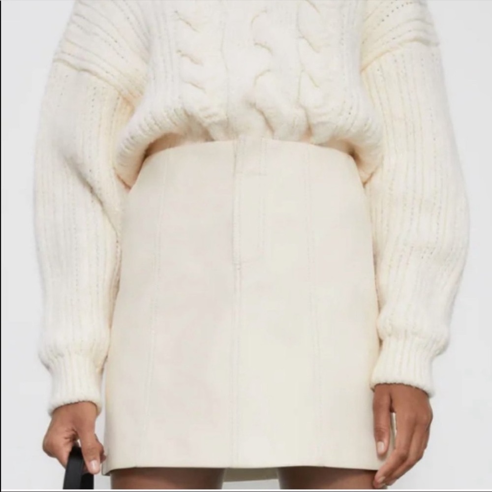 Zara Faux Leather Mini Skirt